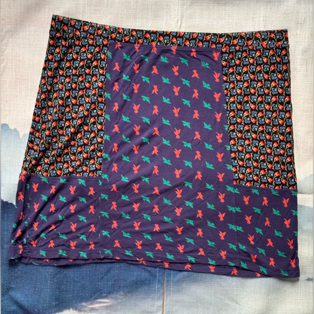 Multicolored mini skirt (rayon)